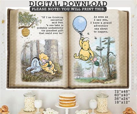 X Classic Winnie The Pooh Backdrop Background In Digital File