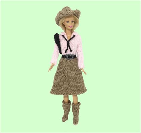 Barbie Doll Cowgirl Outfit Knitting Pattern By Ayrshire Knits Outfits