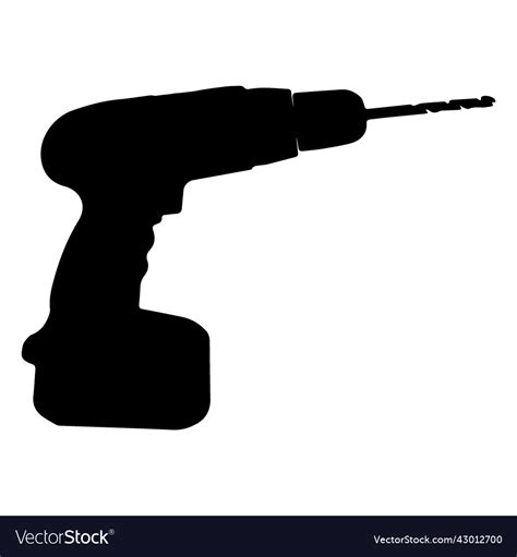 Drill silhouette Royalty Free Vector Image - VectorStock