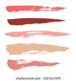 Makeup Strokes Beauty Cosmetic Nude Brush Stock Vector Royalty Free Shutterstock