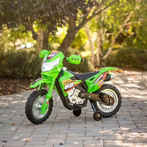 Kids Green Electric Motorcycle 6v Dirt Bike