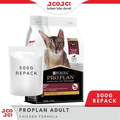 Jual Pro Plan Proplan Adult Cat Chicken 500 G Repack Makanan Kucing