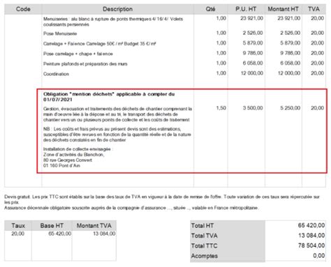 Mentionner Les D Chets Dans Les Devis De Travaux Dans Vos Solutions Ebp