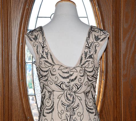 Vintage Adrianna Papell Beaded Sequin Nude Gown Nude And Etsy