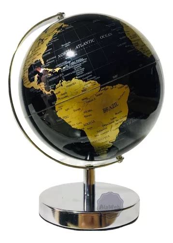 Globo Terrestre Mundo Girat Rio Decora O Mesa Luxo Metal Frete Gr Tis