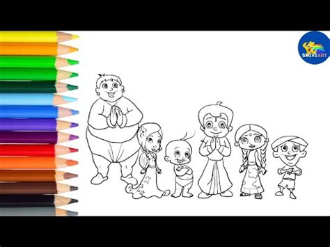 How To Colour Chhota Bheem And His Friends How To Colour Chhota Bheem