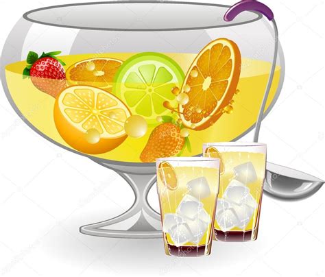 Fruit Punch Bowl — Stock Vector © CandyWrap #12097513