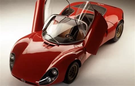 Скачать обои Alfa Romeo 1967 sports car 33 Stradale Tipo 33 Alfa