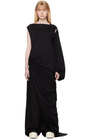 Black Edfu Maxi Dress By Rick Owens Drkshdw On Sale