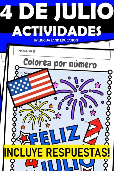 4 De Julio Dia Independencia Usa Actividades C Respuestas I Spy Sopa De