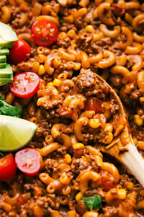 Taco Pasta {cooked In One Skillet } Chelsea S Messy Apron Beef Recipes Taco Pasta Ground