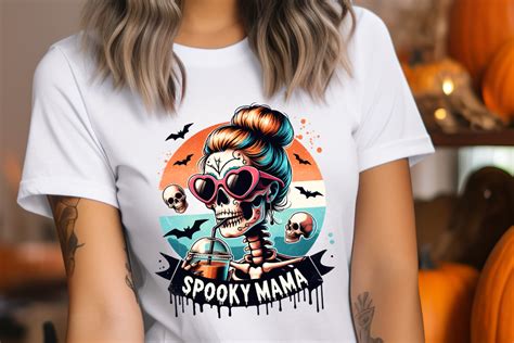 Skeleton Spooky Mama Halloween Clipart Graphic By Lara S Designs