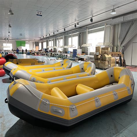 Inflatable River Rafting Boat Yellow Rescue Drifting Inflatable Boat