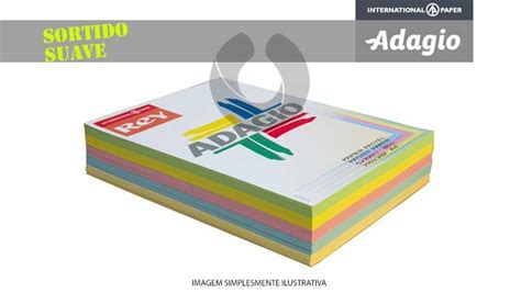 Papel Fotocópia Adagio A4 80g Sortido Suave 5x100f [ref 21710]