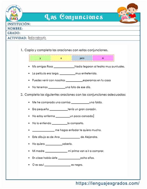 Conjunciones Qué son y cómo se clasifican Lenguaje por grados