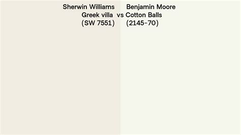 Sherwin Williams Greek Villa SW 7551 Vs Benjamin Moore Cotton Balls