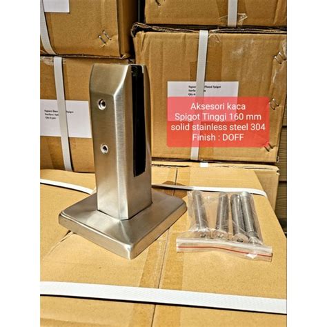 Jual Spigot Kaca Doff Spigote Tiang Railing Braket Jepit Stainless