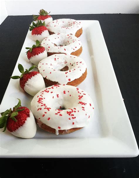 Baked Strawberry Donuts With White Chocolate Ganache Cookie Dough And