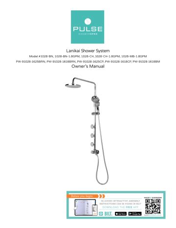 Pulse ShowerSpas Lanikai Shower System Install Instructions Manualzz