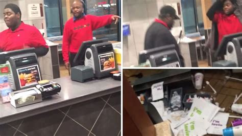 Watch Mcdonald S Worker Trash Restaurant In Furious Tirade After Being