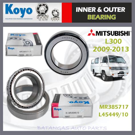 WHEEL BEARING INNER AND OUTER FRONT MITSUBISHI L300 SET KOYO PN