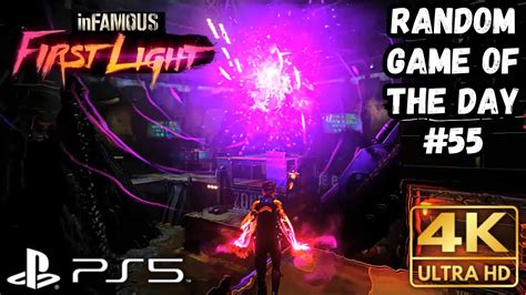 Infamous First Light Gameplay Ps5 Ps4 4k Hdr Random Game Of The