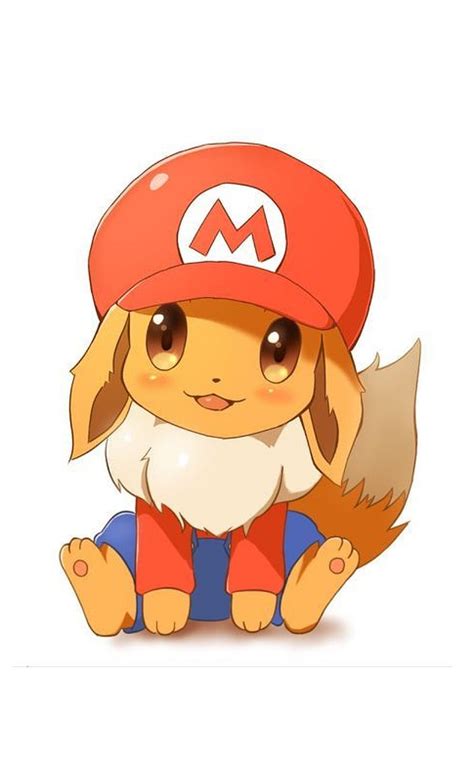 Mario Eevee Leuk Pokemon Schattig HD Phone Wallpaper Peakpx