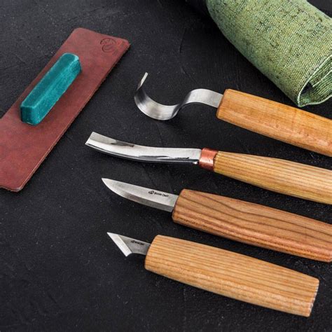 ชดมดแกะสลก Beavercraft Spoon Carving Set 4 ชน อปกรณแกะสลกไม