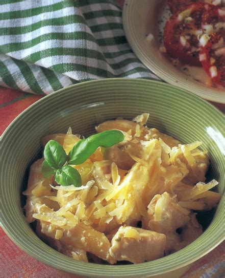 Penne med cremet sauce og kylling altid bedst på Kogebog dk