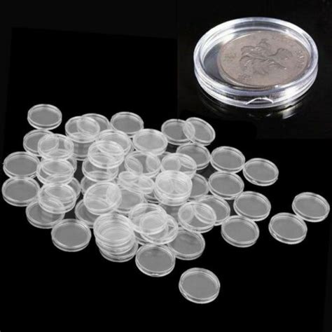 Set de 10 capsule de rangement pour pièce de collection de 21 à 38mm en