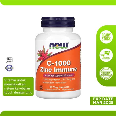 Jual Suplemen Vitamin Imun Daya Tahan Tubuh Now C C Zinc