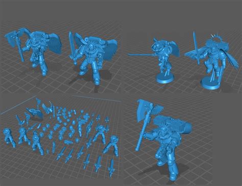 Blood Angels Proxy Pack01 Stl Files For 3D Printing Sci Fi Etsy