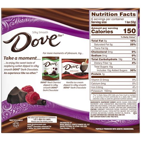 Dove Dark Chocolate Nutrition Facts | Besto Blog