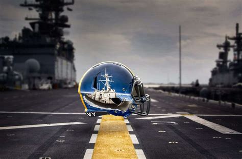 Check out these sweet new Navy football helmets