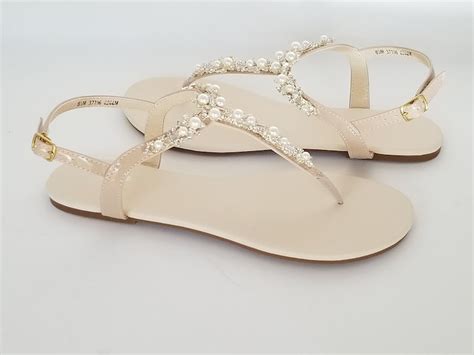 Ivory Wedding Sandals Nude Bridal Sandals Ivory Bridal Sandals Etsy