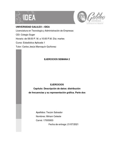 Ejercicios Semana 2 EA1R | PDF