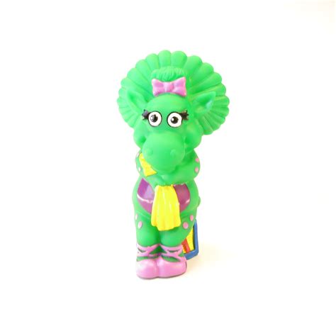 Vintage 1990's Barney Baby Bop Vintage Coin Bank PVC 7.25 with Stopper