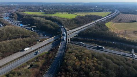 M25 and M1 Motorway Interchange Junctions Aerial View 23582860 Stock ...