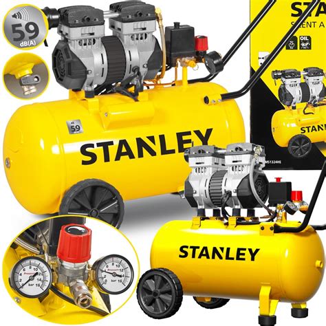 KOMPRESOR BEZOLEJOWY STANLEY SPRĘŻARKA 50L CICHY 11770195555