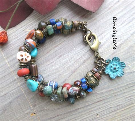 Desert Flower Boho Style Me Handmade Beaded Bracelet Bohostyleme