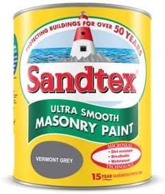 Sandtex 150ml Tester Pot Vermont Grey Ultra Smooth Masonry Paint