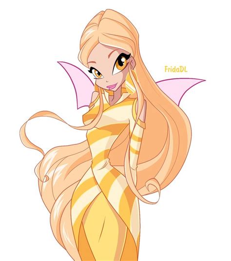 A Cartoon Character With Long Blonde Hair And Big Eyes