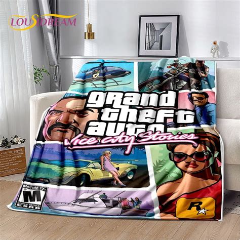 Grand Theft Mi Kki Pluszowy Koc Do Gier Gta Flanelowy Koc Do Salonu