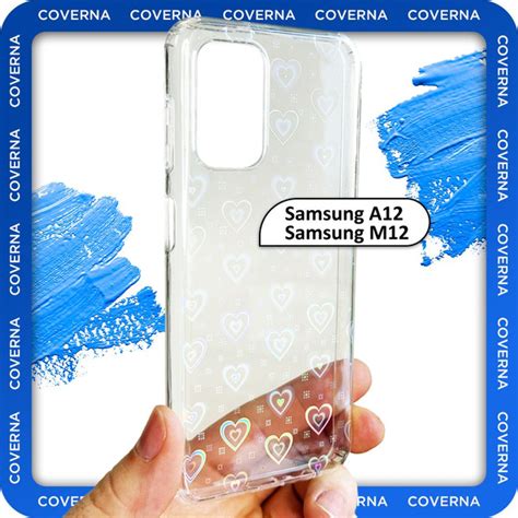 Прозрачный чехол на Samsung A12, M12, для Самсунг А12, М12 с рисунком ...