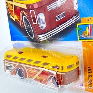 Hot Wheels Surfs Up Surfin School Bus Yellow And Brown Colour Etsy
