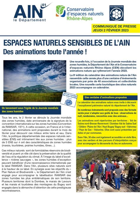 L Aind Pendant Espaces Naturels Sensibles De L Ain Demandez Le