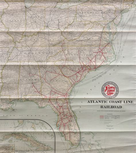 #284: AN ATLANTIC COAST LINE RAILROAD MAP DATED 1938