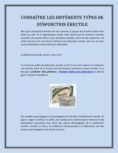 Ppt Conna Tre Les Diff Rents Types De Dysfonction Rectile Powerpoint