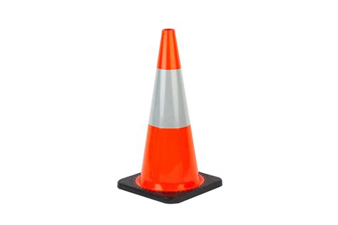 Jiachen Road Safety 700mm Pvc Traffic Cone With Black Rubber Base