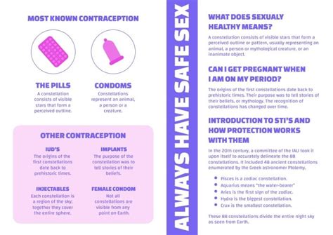 Free Duotone Sexual Health Awareness Brochure Template